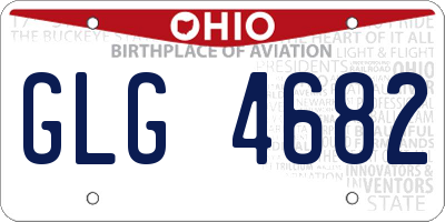OH license plate GLG4682