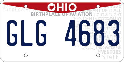 OH license plate GLG4683