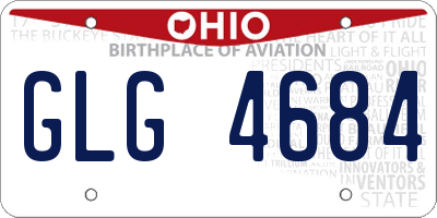 OH license plate GLG4684