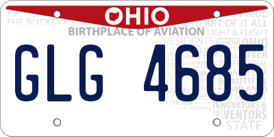 OH license plate GLG4685