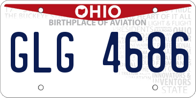 OH license plate GLG4686