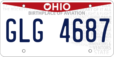 OH license plate GLG4687