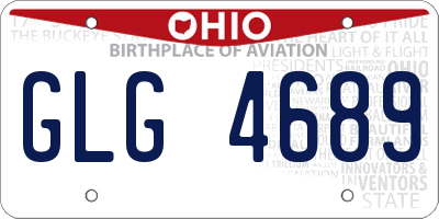 OH license plate GLG4689