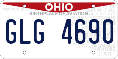 OH license plate GLG4690
