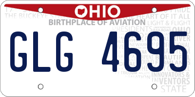 OH license plate GLG4695