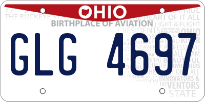 OH license plate GLG4697