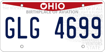 OH license plate GLG4699