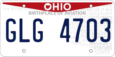 OH license plate GLG4703