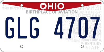 OH license plate GLG4707