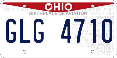 OH license plate GLG4710