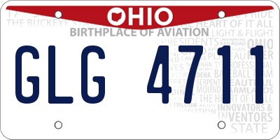 OH license plate GLG4711