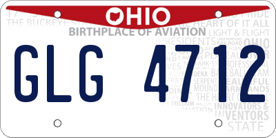 OH license plate GLG4712