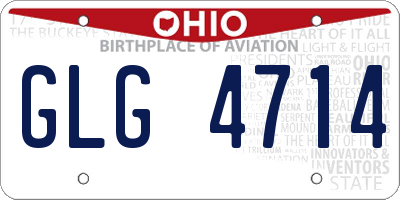 OH license plate GLG4714