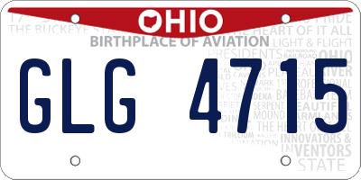 OH license plate GLG4715