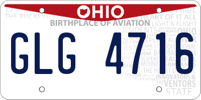 OH license plate GLG4716