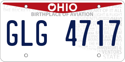 OH license plate GLG4717