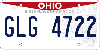 OH license plate GLG4722