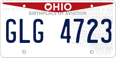 OH license plate GLG4723