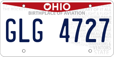 OH license plate GLG4727