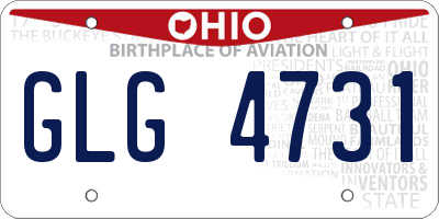 OH license plate GLG4731