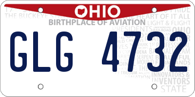 OH license plate GLG4732