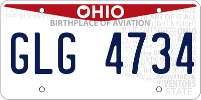 OH license plate GLG4734