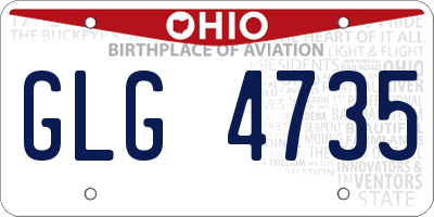 OH license plate GLG4735
