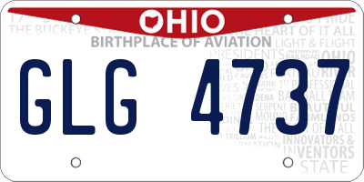 OH license plate GLG4737