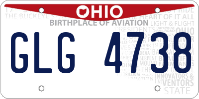OH license plate GLG4738