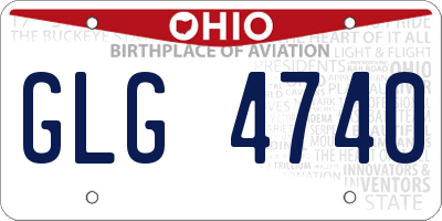 OH license plate GLG4740