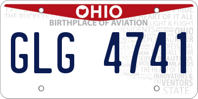 OH license plate GLG4741