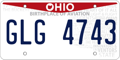 OH license plate GLG4743
