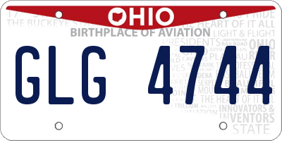 OH license plate GLG4744