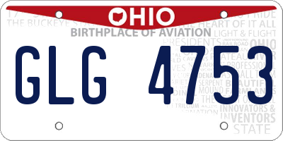 OH license plate GLG4753