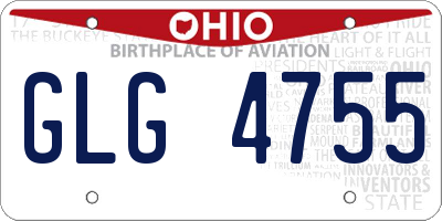 OH license plate GLG4755