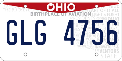 OH license plate GLG4756