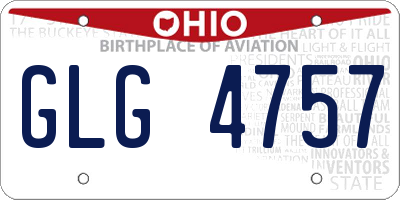 OH license plate GLG4757