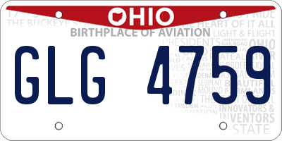 OH license plate GLG4759
