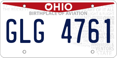 OH license plate GLG4761