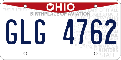 OH license plate GLG4762