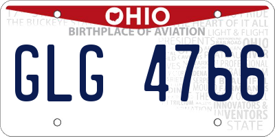 OH license plate GLG4766