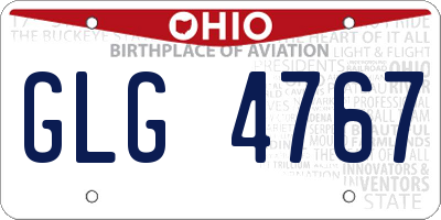 OH license plate GLG4767