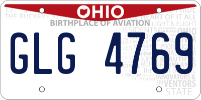OH license plate GLG4769