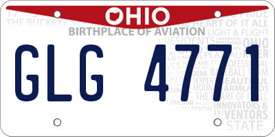 OH license plate GLG4771