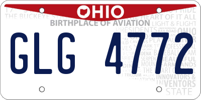 OH license plate GLG4772