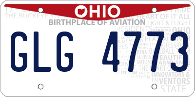 OH license plate GLG4773