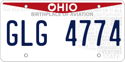 OH license plate GLG4774