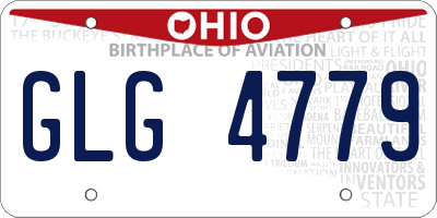 OH license plate GLG4779