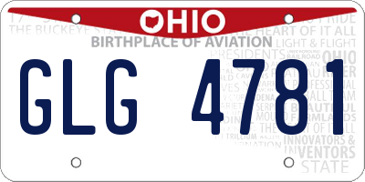 OH license plate GLG4781