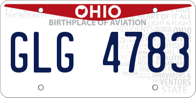 OH license plate GLG4783